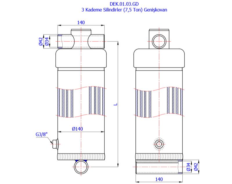 3 Kademe Silindirler (7,5 Ton) Genişkovan