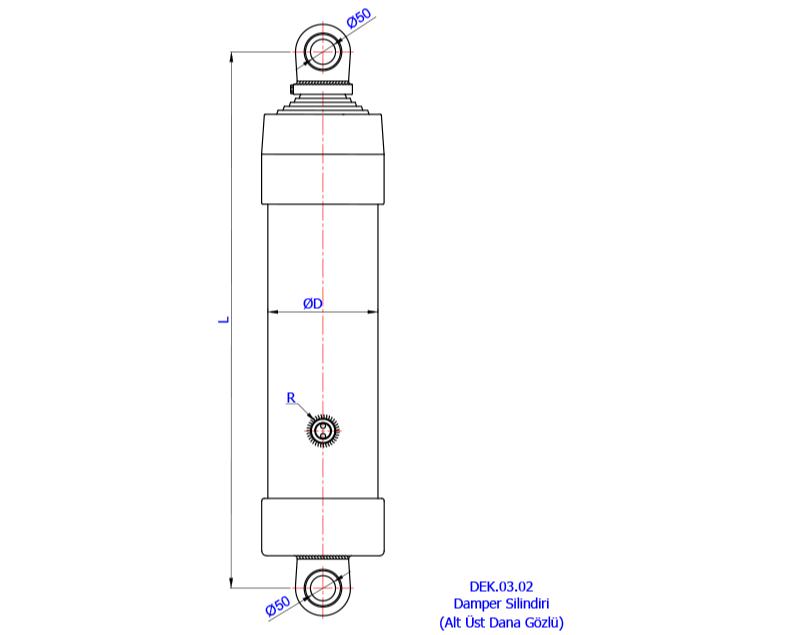 Damper Silindiri (Alt Üst Dana Gözlü)