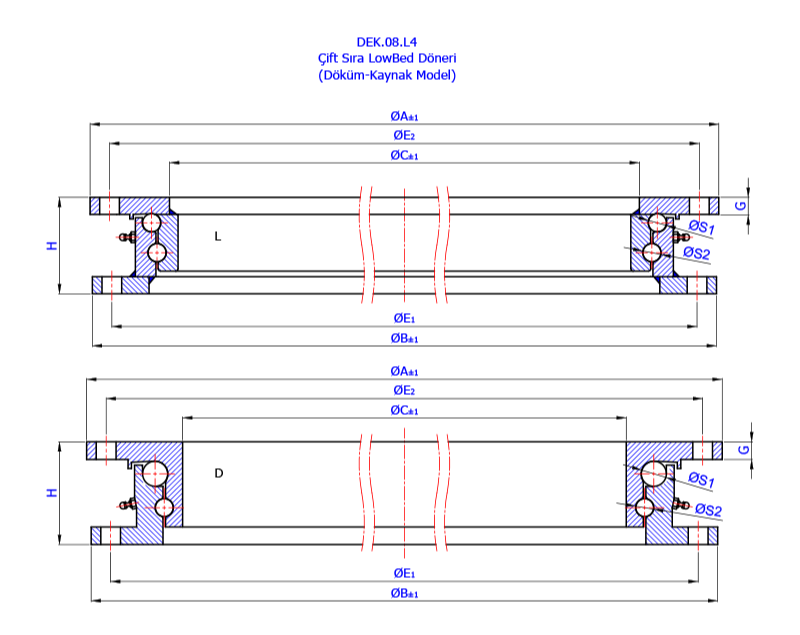 Çift Sıra LowBed Döneri (Döküm Model)