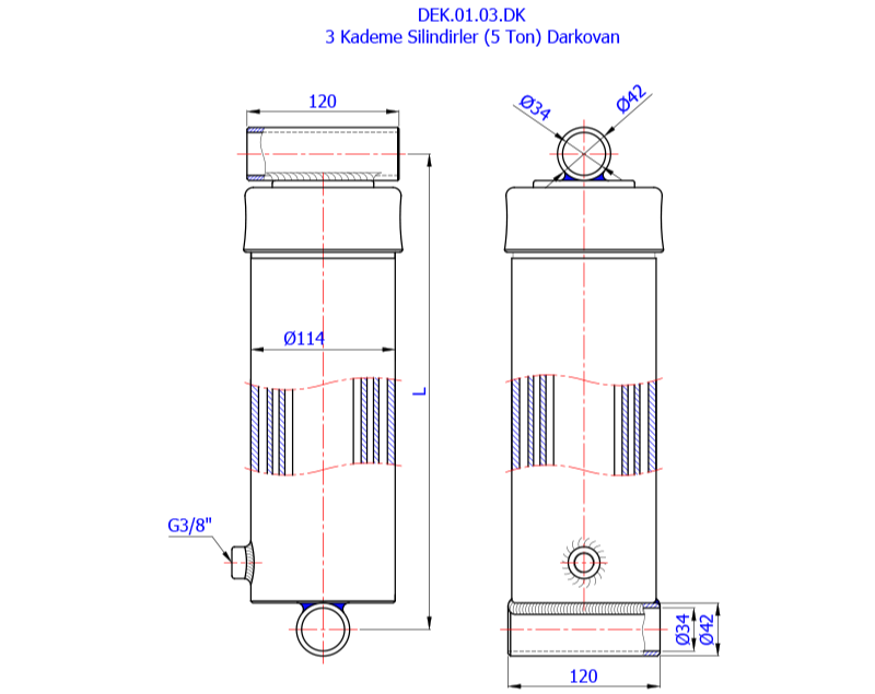 3 Kademe Silindirler (5 Ton) Darkovan