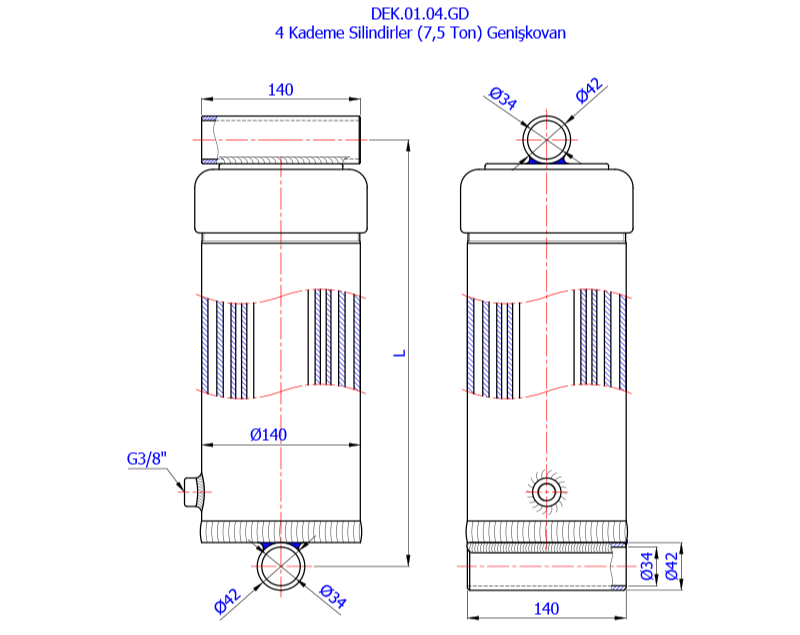 4 Kademe Silindirler (7,5 Ton) Genişkovan