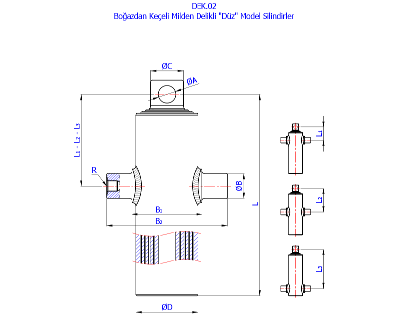 Boğazdan Keçeli Milden Delikli (Düz Seri)